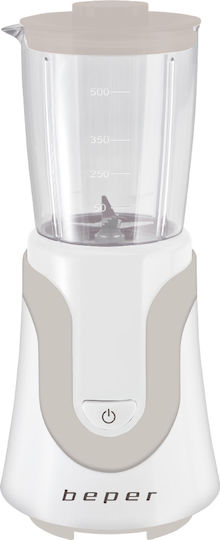 Beper Μπλέντερ με Ανοξείδωτη Κανάτα 500 ml 300W Λευκό BP.604