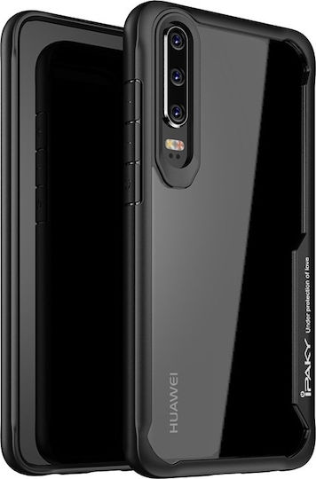 iPaky Anti-Fall Survival Back Cover Silicone Black (Huawei P30)
