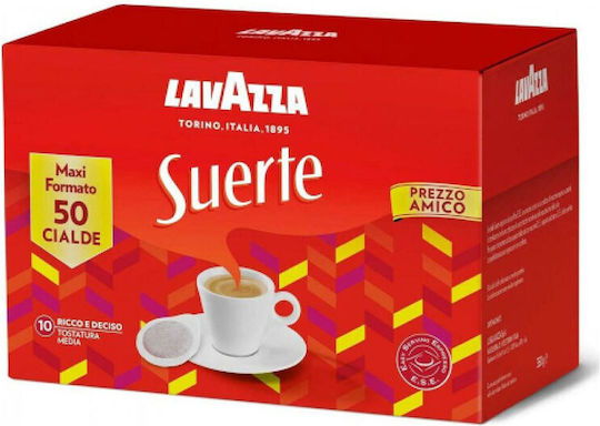 Lavazza Capsules Espresso Suerte Compatible with Machine E.S.E. Pod 50caps,tobolek
