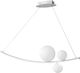 Ondaluce Altalena Pendant Light LED Rail with Warm White Light White