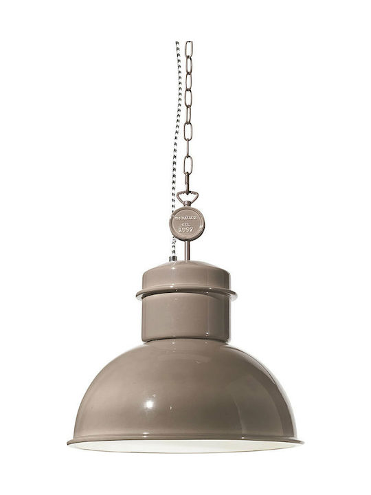 Ondaluce Engine Pendant Light Suspension Bell for Socket E27 Beige