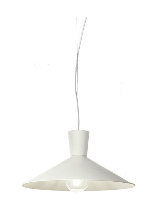 Ondaluce Elio Pendant Light Single-Light Bell for Socket E27 White