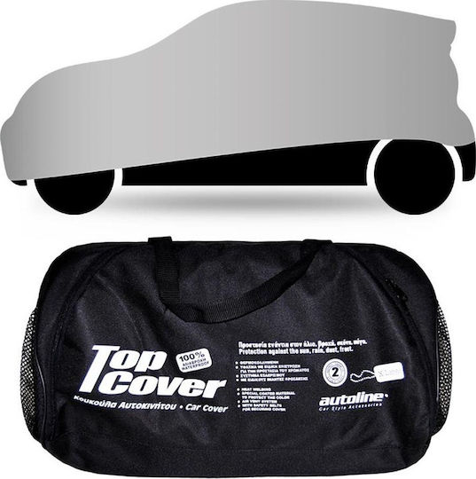 Autoline TopCover Eco Κουκούλα Αυτοκινήτου με Τσάντα Μεταφοράς 406x165x119cm Αδιάβροχη Medium