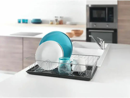 Metaltex Colonia Στραγγιστήρι Νεροχύτη Μεταλλικό Ασημί 48x30cm