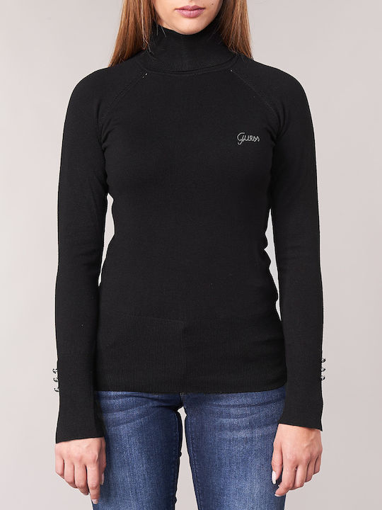 Guess Rita Women's Long Sleeve Sweater Turtleneck Black