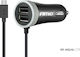 AMiO Pch Pro01 2x Micro Φορτιστής Αυτοκινήτου 2.4A Γρήγορης Φόρτισης με Θύρες: 2xUSB Μαύρο Χρώμα