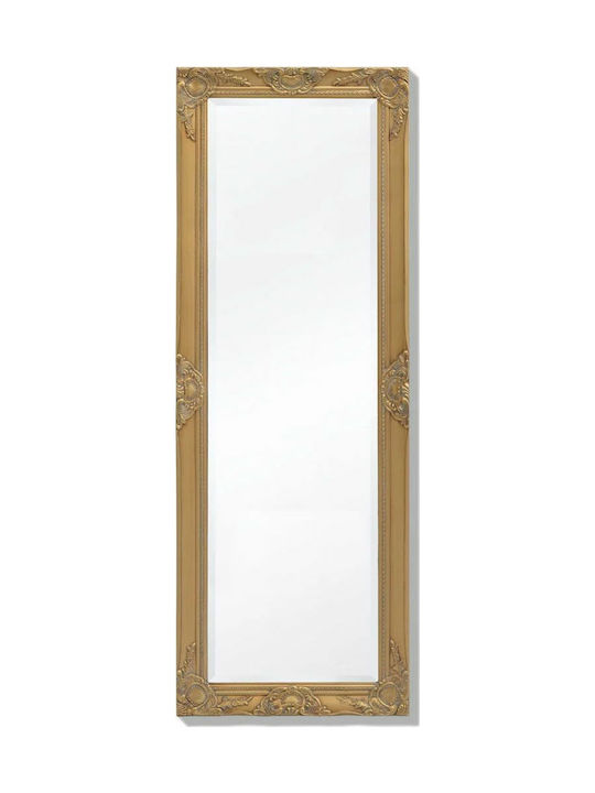 vidaXL Καθρέπτης Τοίχου Ολόσωμος με Χρυσό Ξύλινο Πλαίσιο 140x50cm