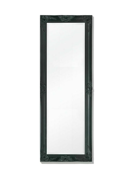 vidaXL Καθρέπτης Τοίχου Ολόσωμος με Μαύρο Ξύλινο Πλαίσιο 140x50cm