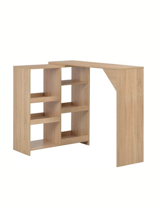 Table Bar Collapsible Wooden Oak 138x39x110cm