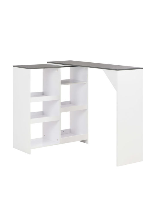 Table Bar Wooden White 138x40x110cm