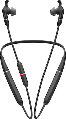 Jabra Evolve 65e MS & Link 370 In-ear Bluetooth Handsfree Căști Negrα