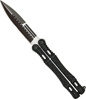 Martinez Albainox BT Butterfly Knife Black with Blade made of Stainless Steel