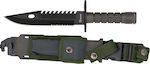 Martinez Albainox Knife Survival Black with Blade made of Stainless Steel in Sheath