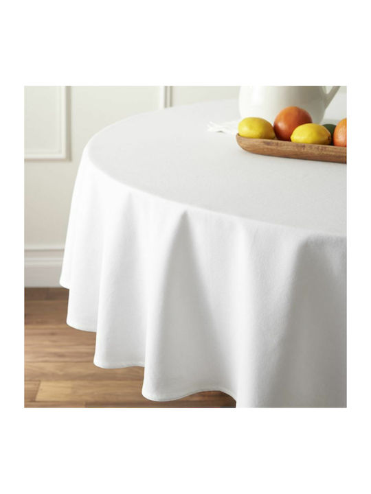 Sunshine 172-30 Polyester Stain Resistant Checkered Tablecloth White 150x150cm