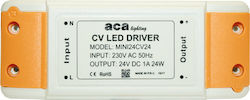 IP20 LED Power Supply 24W 24V Aca