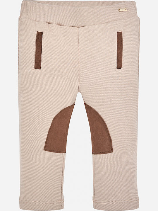 Mayoral Kids Fabric Trousers Beige