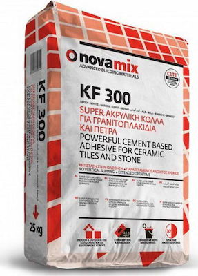 Novamix KF 300 Κόλλα Πλακιδίων Λευκή 25kg