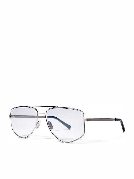 Bob Sdrunk Arnold Damen Sonnenbrille mit Silber Metall Gestell und Gray Linse