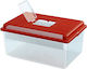 Ferplast Geo Flat Fish Aquarium Capacity 4lt with 35.5x23.5x16.5cm Red