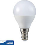 V-TAC VT-236 Λάμπα LED για Ντουί E14 και Σχήμα G45 Φυσικό Λευκό 470lm