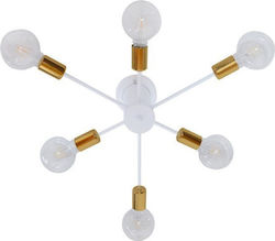 GloboStar Implode Modern Mount Metal Ceiling Light E27 58cm White