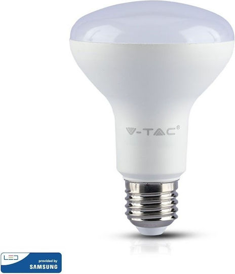 V-TAC VT-280 Λάμπα LED 10W 80mm για Ντουί E27 και Σχήμα R80 Ψυχρό Λευκό 800lm