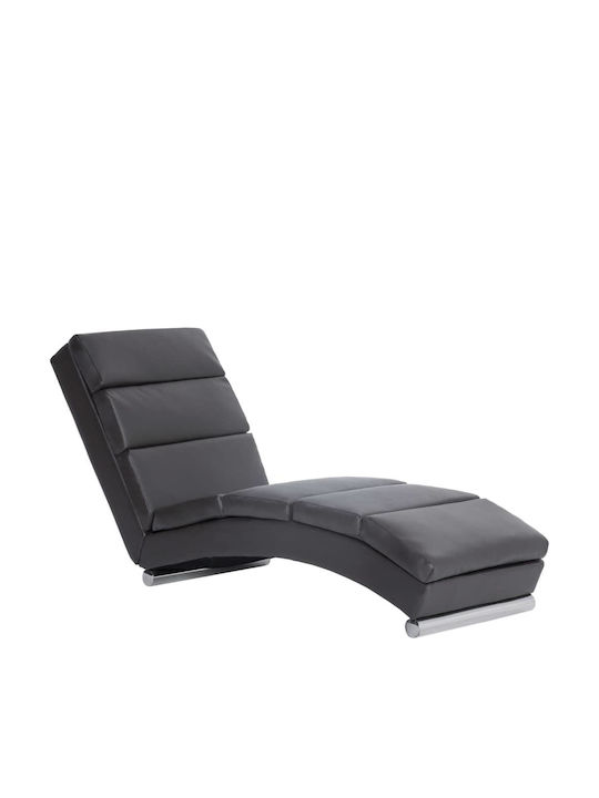 Modern Recliner made of Synthetic Leather Gri L...