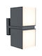 Lutec Cuba Wall-Mounted Outdoor Ceiling Light LED IP54 23W with Warm White Light Double Beam 21.3x14.7x10εκ.