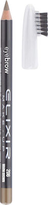 Elixir Eyebrow Pencil Waterproof Eyebrow Pencil 206 Warm Brown