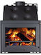 Metlor PC 20/CS Ενεργειακό Τζάκι Ξύλου Καλοριφέρ 27.3kW Ίσιο με Ανοιγόμενη Πόρτα Ανοιχτού Δοχείου