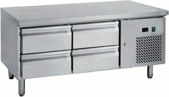 Karamco Английски превод: Stainless Steel Refrigerator Counter with 4 Drawers and Cooling Machine +2/+8°C L136xW70xH65см U-GN2140TN