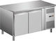 Karamco Edelstahl Kühltisch 228Es mit 2 Türen und Kühlaggregat 0/+8°C L136xB60xH85cm SNACK GN2200TN
