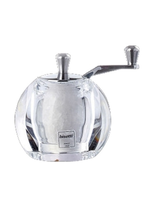 Bisetti Urbino Manual Plastic Salt Mill 9cm Transparent