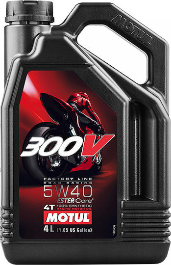 Motul 300V Factory Line 4T 5W-40 Συνθετικό Λάδι Μοτοσυκλέτας για Τετράχρονους Κινητήρες 4lt