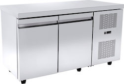 Niki Inox Edelstahl Kühltisch 237Es mit 2 Türen und Kühlaggregat -1/+8°C L140xB60xH88cm Niki Inox Edelstahl Kühltisch 237Es mit 2 Türen und Kühlaggregat -1/+8°C L140xB60xH88cm