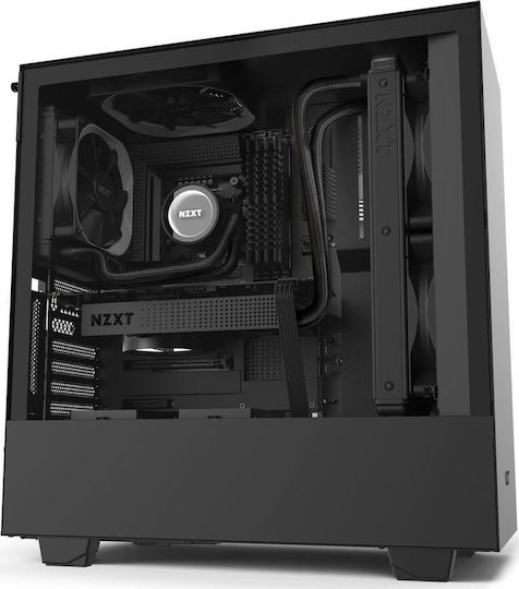 NZXT H510i Gaming Midi Tower Computer Case with Window Panel and RGB Lighting Black