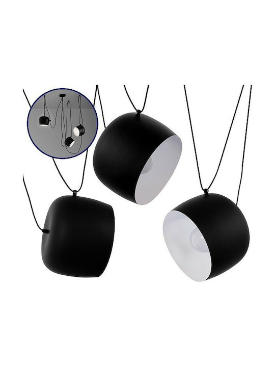 GloboStar Lacrima Pendant Light Suspension Bell for Socket E27 Black