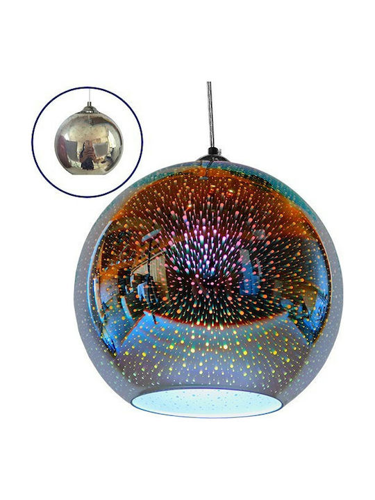 GloboStar Pendant Light Suspension for Socket E27 Silver