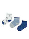 Mayoral Kids Ankle Socks Blue 3 Pair