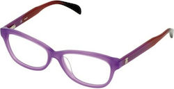 Tous Plastic Eyeglass Frame Purple VTO821 0B87