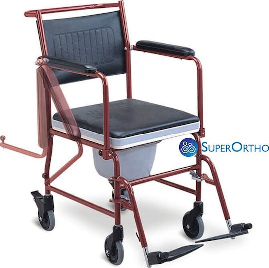 SuperOrtho Αναπηρικό Αμαξίδιο Μπάνιου 44cm TAWC96315B Κόκκινο