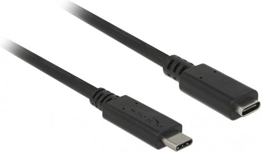 DeLock Cablu Video USB 3.1 USB-C Masculin - USB-C Feminin 60W PD Negru 2m 85542