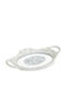 Inart Διακοσμητικός Δίσκος Polyresin Serviertablett/Spiegel polyresin weiß 39x25x5cm Rechteckig mit Spiegel 39x25x5cm 1Stück