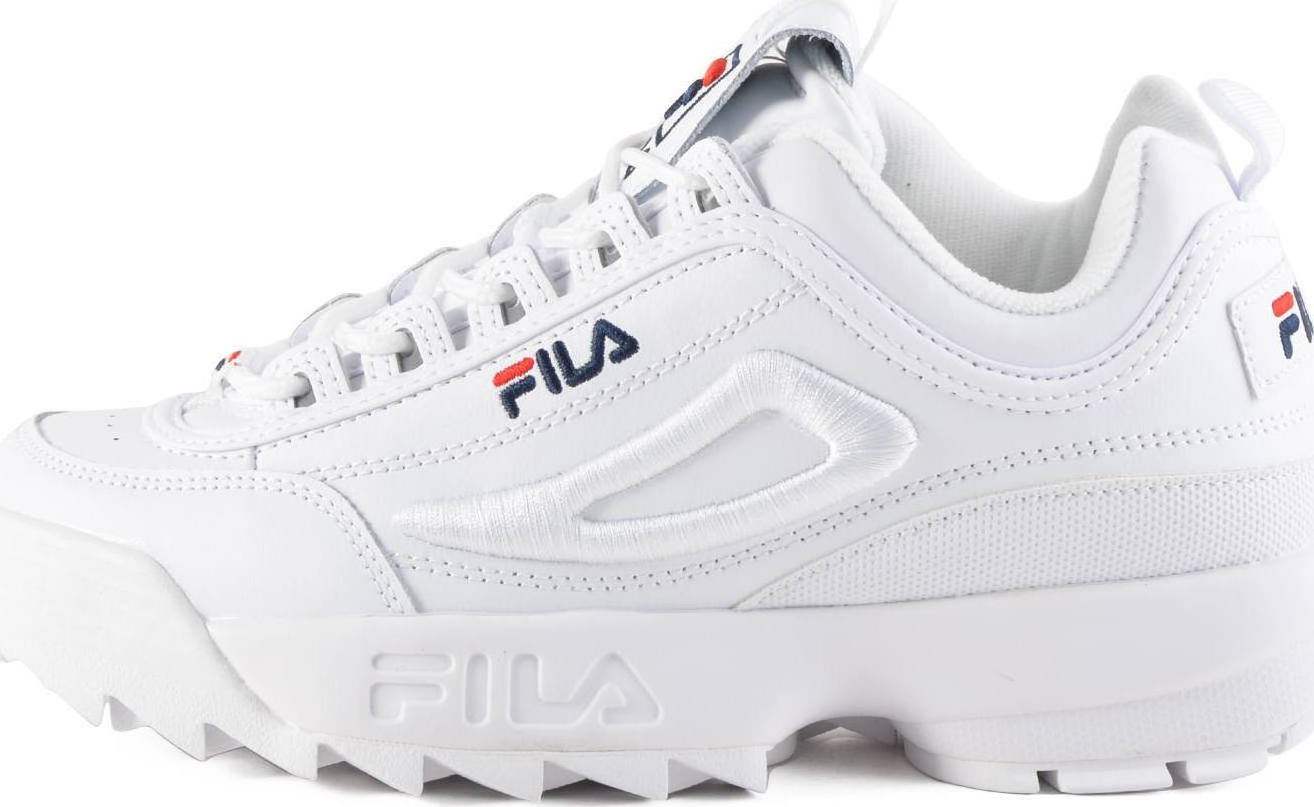 fila heritage disruptor ii white