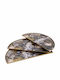 Inart Metallic Decorative Platters Set Black 29.5x15x1cm 3pcs