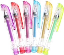 Moses Glitter Pen Gel with Multicolour Ink 6pcs