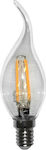 Adeleq LED Lampen für Fassung E14 und Form C35 Warmes Weiß 660lm 1Stück