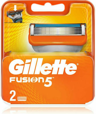 Gillette Fusion5 Ανταλλακτικές Κεφαλές με 5 Λεπίδες & Λιπαντική Ταινία 2τμχ