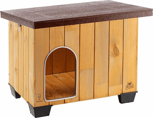 Ferplast Baita Dog House Wooden Outdoor Brown 71.5x57x52.5cm 87014000