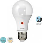 Spot Light LED Bulbs for Socket E27 and Shape A60 Cool White 850lm with Photocell 1pcs